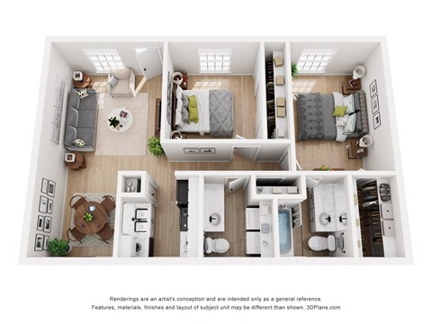 a 1 bedroom floorplan is shown in this image